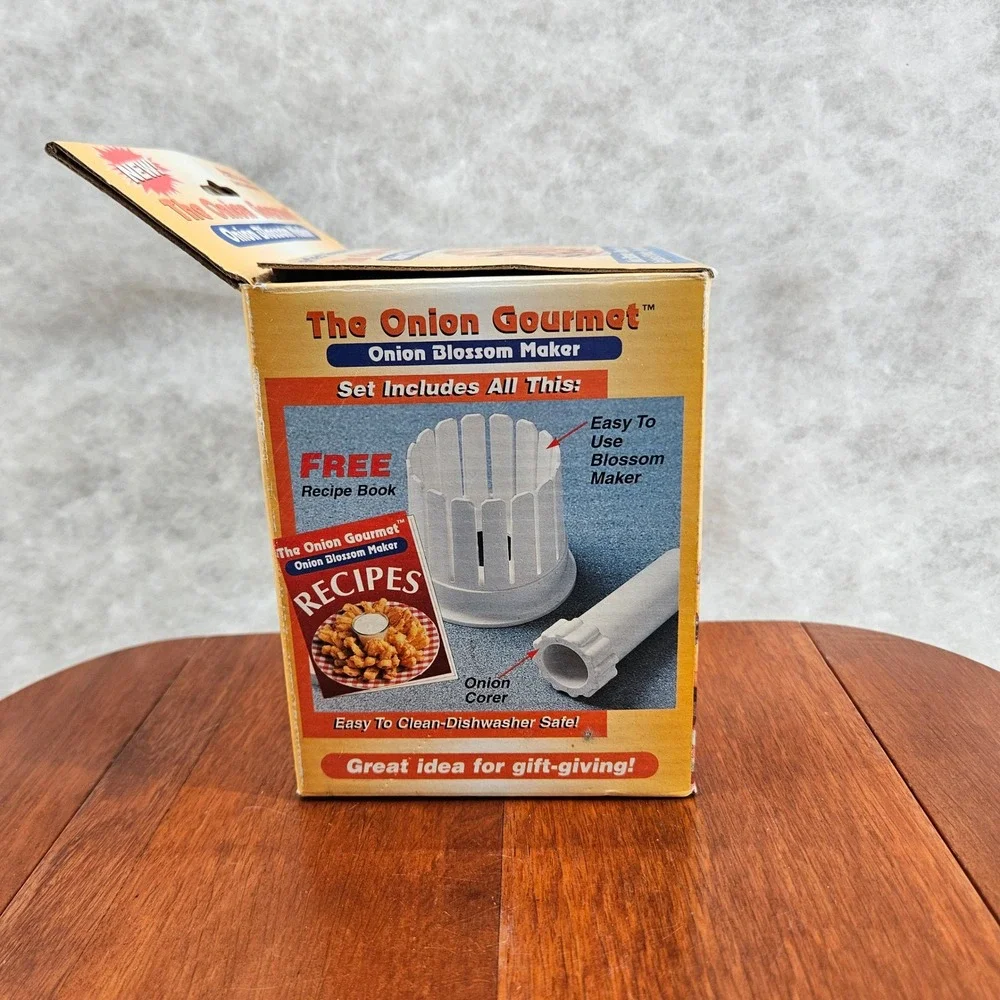 The Onion Gourmet Onion Blossom Maker Complete Set Kitchen Gadget NEW in box vtg